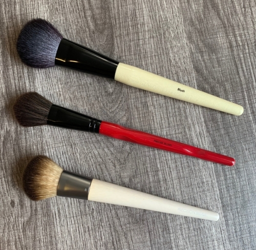 Dense/firm blush brush options (Bobbi Brown Blush brush, Smashbox precise blush brush, ecotools precision blush bush)
