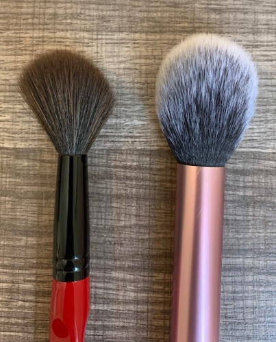 Blush brushes for light blush application: Smashbox Buildable Cheek Brush and Real Techniques Blush Brush